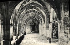 VINTAGE POSTCARD Abbey of St Wandrille the cloister