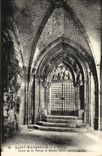 VINTAGE POSTCARD Saint Wandrille L Abbey Carries of the virgin and statue