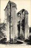 VINTAGE POSTCARD Abbaye of Saint Wandrille Ruines of the transept Dimensions nave