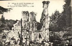 VINTAGE POSTCARD Abbey of Saint Wandrille Ruins of the Vaults of the circumference of the chorus