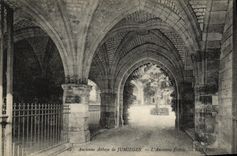 VINTAGE POSTCARD Old Abbey of Jumieges L old entry
