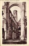 VINTAGE POSTCARD Old Abbey of Jumieges the nave and low dimensions of L Notre Dame church