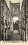 VINTAGE POSTCARD Old Abbey of Jumieges Large the Nave