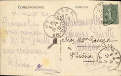 La POSTAL Dieppe de la VENDIMIA la playa tiene L hora del bano