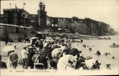 POSTAL Dieppe de la VENDIMIA el casino y les Bains