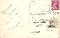 La opinion de Dieppe de la POSTAL de la VENDIMIA de los embarcaderos llego del barco del correo D Inglaterra