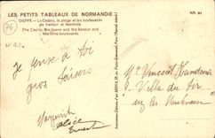 POSTAL Dieppe de la VENDIMIA el casino la playa y los bulevares de Verdún y maritimo