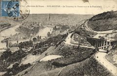 VINTAGE POSTCARD Bonsecours the Tram of Bonsecours and Fuaiculaire