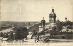 VINTAGE POSTCARD Bonsecours the Monument of Jeanne D Arc and the Seine