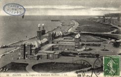 POSTAL Dieppe de la VENDIMIA el casino y el bulevar maritimo