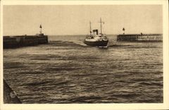 Los embarcaderos de Dieppe de la POSTAL de la VENDIMIA llegaron del vapor D Inglaterra