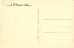 Los embarcaderos de Dieppe de la POSTAL de la VENDIMIA llegaron del vapor D Inglaterra