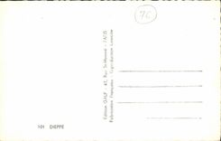 POSTAL MODERNA para recordar de Dieppe L pozo sucio rotatorio del puente del barco de Arromanches