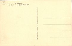 POSTAL Dieppe de la VENDIMIA el puerto y el Quay Enrique IV Baetau