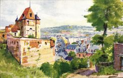 POSTAL Dieppe de la VENDIMIA el St Remy y la ciudad de la torre