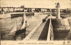 POSTAL Dieppe L de la VENDIMIA entrado del puerto