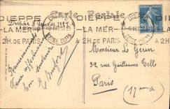 POSTAL Dieppe L de la VENDIMIA entrado del puerto