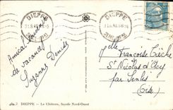 POSTAL Dieppe de la VENDIMIA el ataque frontal norteno occidental del castillo