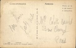 POSTAL Dieppe L de la VENDIMIA entrado del casino