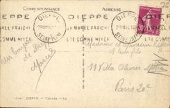 Barco Vaguenesses de Dieppe de la POSTAL de la VENDIMIA