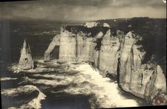 VINTAGE POSTCARD Gate D Downstream and Switches Etretat