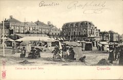 VINTAGE POSTCARD Casino or the large Trouville living room