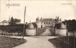 VINTAGE POSTCARD Mesnieres Castle of Holy Instiution Joseph Frontage of the chaetau