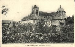 VINTAGE POSTCARD Holy Riquier Seminar and Eglise