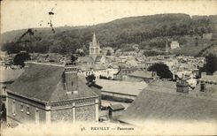 VINTAGE POSTCARD Pavilly Panorama