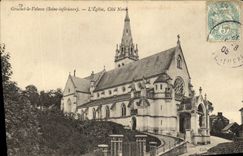 VINTAGE POSTCARD Gruchet Valasse L church Dimensions Northern