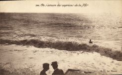 VINTAGE POSTCARD S whims of the sea are amused