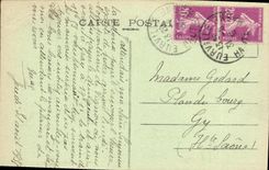 VINTAGE POSTCARD Eurville Places Notre Dame