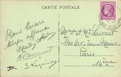 VINTAGE POSTCARD Amfreville the Semi Way L Church