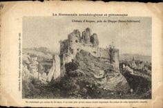 VINTAGE POSTCARD Castle D Arch close to Dieppe