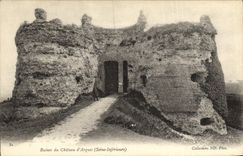 VINTAGE POSTCARD Ruines Of the Castle D Arch