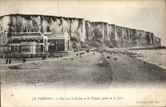 VINTAGE POSTCARD Treport Seen On the Casino and Cliff of the Pier