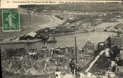 VINTAGE POSTCARD Treport Panorama of and Seas Seen from of the Cliff D downstream to the terraces