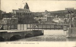VINTAGE POSTCARD Treport the Revolving Bridge