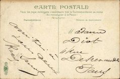 VINTAGE POSTCARD Treport the Pier By a Heavy weather