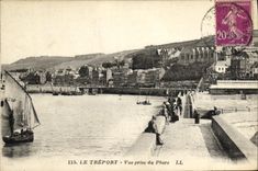 VINTAGE POSTCARD Treport Seen from of the Lighthouse