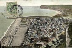 VINTAGE POSTCARD Treport the Beach and the City has Vol D bird