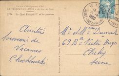 VINTAGE POSTCARD Treport Have Seas the Francois quay 1st and frontier runners