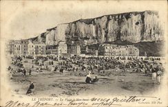 VINTAGE POSTCARD Treport the Beach has low water