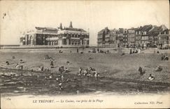 VINTAGE POSTCARD Treport the Casino Seen from of the Beach