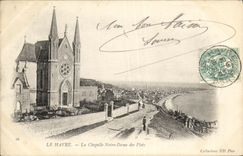 POSTAL Le Havre La Chapelle Notre Dame de la VENDIMIA de las inundaciones