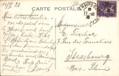 CPA Le Havre Le Transatlantique France et l entree du port Bateau 