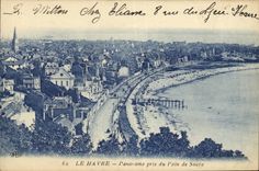 Panorama de Le Havre de la POSTAL de la VENDIMIA tomado del pan de azúcar