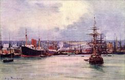 CPA Le Havre Bassin de l Eure Bateau