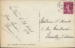 POSTAL Le Havre de la VENDIMIA que los embarcaderos tienen contra Jour