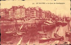 CPA Le Havre Le Quai de Southampton Bateaux